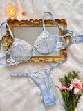 Sweet Floral Embroidery Lingerie Set HF-4128 - SWEETKAMA