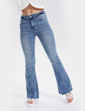 Wash Blue Ladies Daily Denim Pant SKP58027 - SWEETKAMA