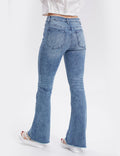 Wash Blue Ladies Daily Denim Pant SKP58027 - SWEETKAMA