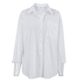 White Lapel Collar Botton Down Shirt CY0533 - SWEETKAMA