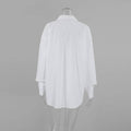 White Lapel Collar Botton Down Shirt CY0533 - SWEETKAMA